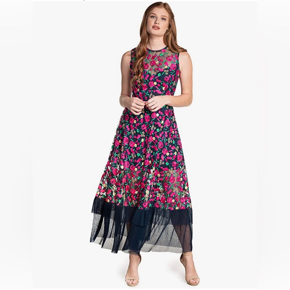 Dress the Population Women's Gina Fit and Flare Midi Dress, Size Small, NWT